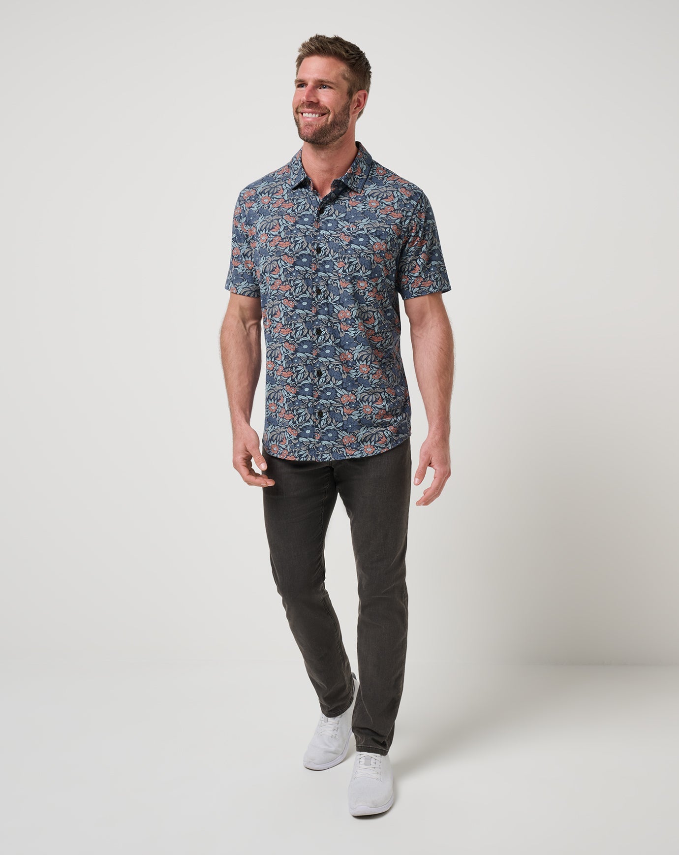 TravisMathew | Knit Day Cruise Button-Up - Mood Indigo/Vintage Indigo