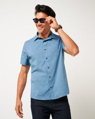 TravisMathew | Per Aspera Button-Up - Captains Blue