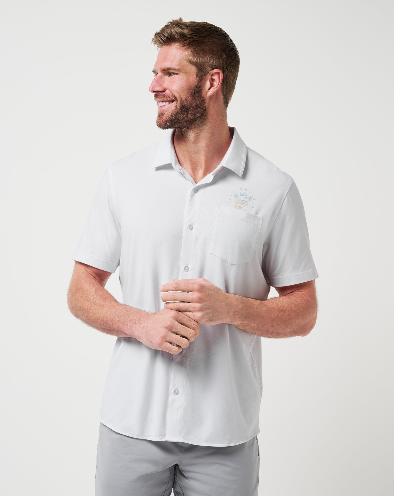 TravisMathew | Poolside Pitcher Button-Up - White