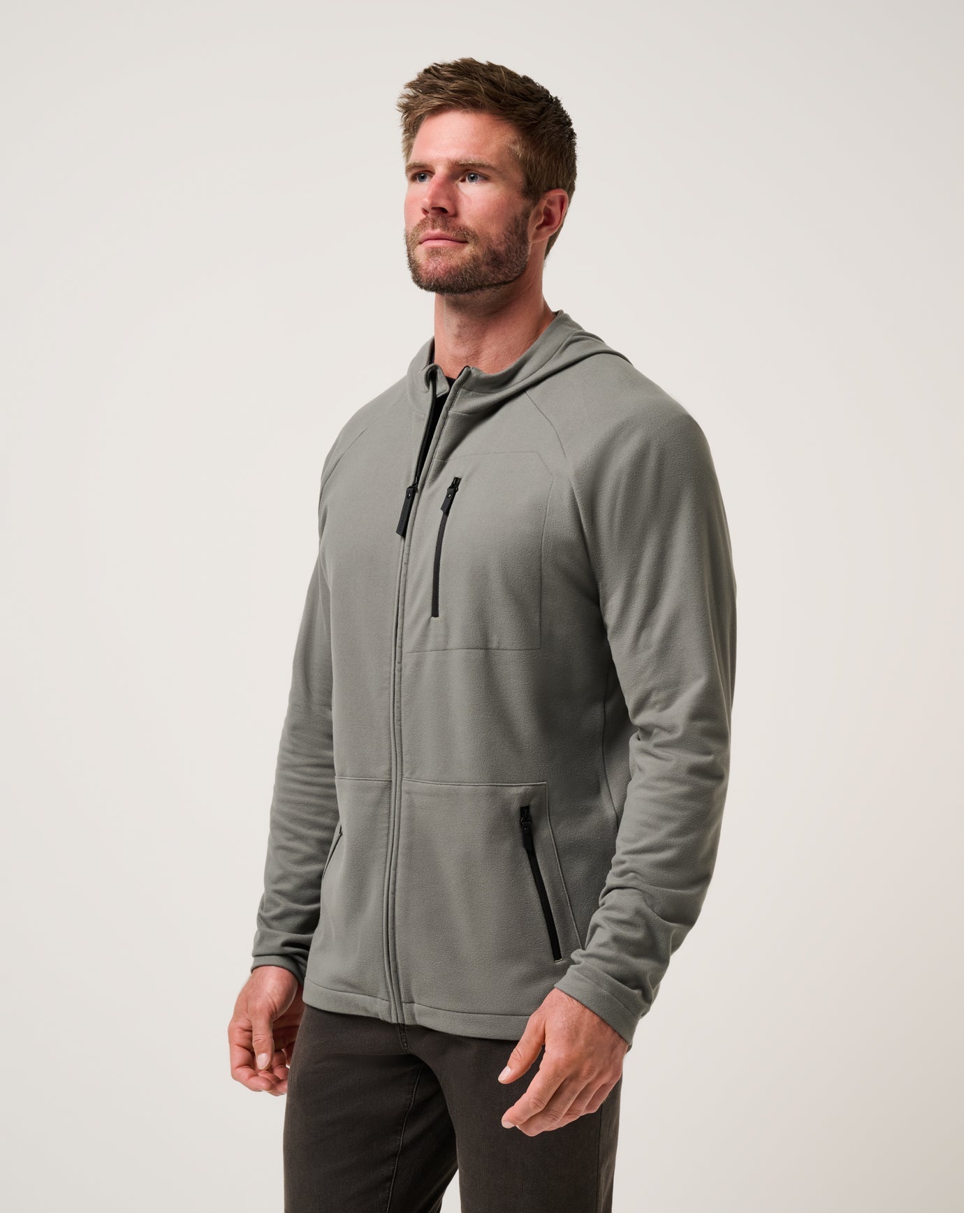 TravisMathew | Quest Polar Full Zip Jacket - Dark Olive