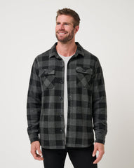 TravisMathew | Return Flight Shirt Jacket - Black/Grey
