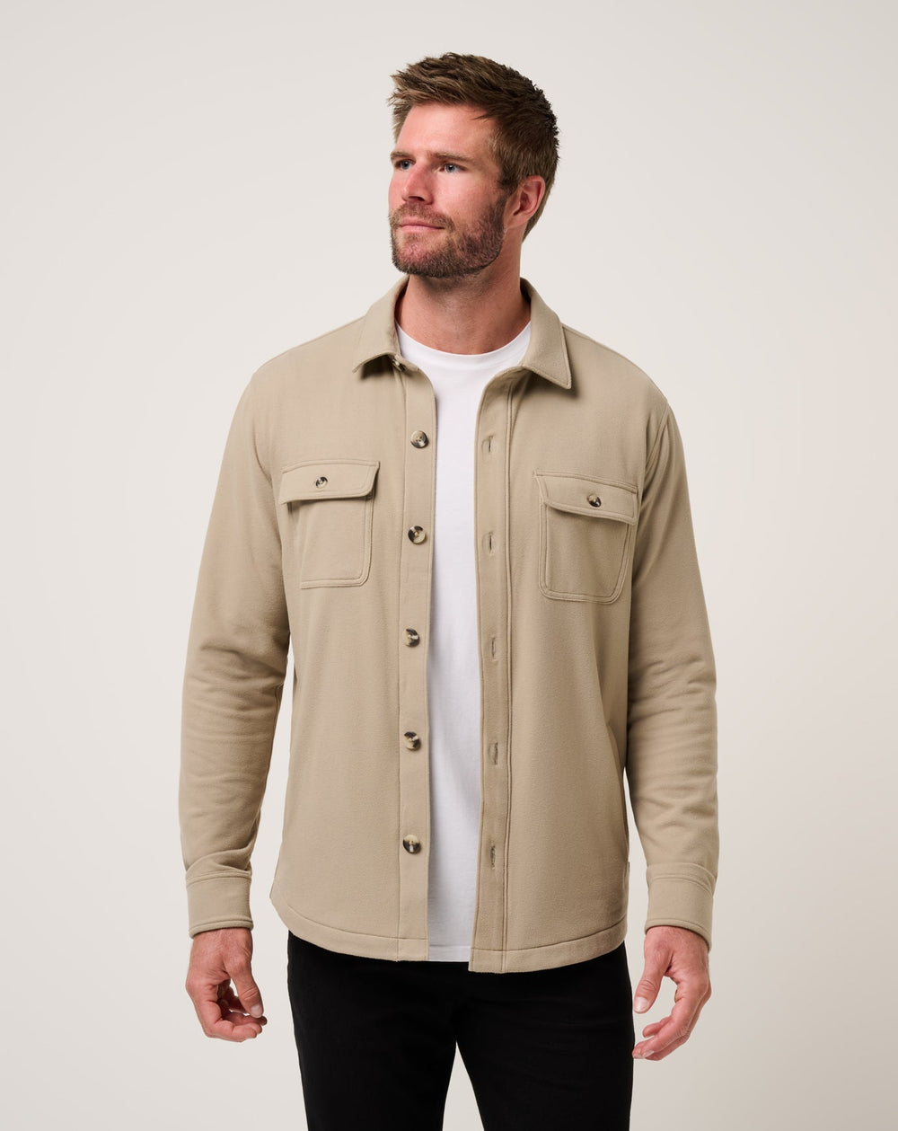 TravisMathew | Peak Fleece Shirt Jacket - Weathered Teak