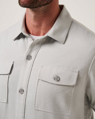 TravisMathew | Wanna Bet Shirt Jacket - Heather Light Grey