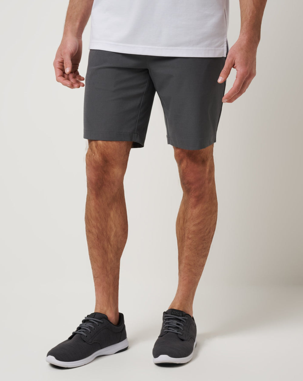 TravisMathew | Travel Year Short 9In - Grey Pinstripe