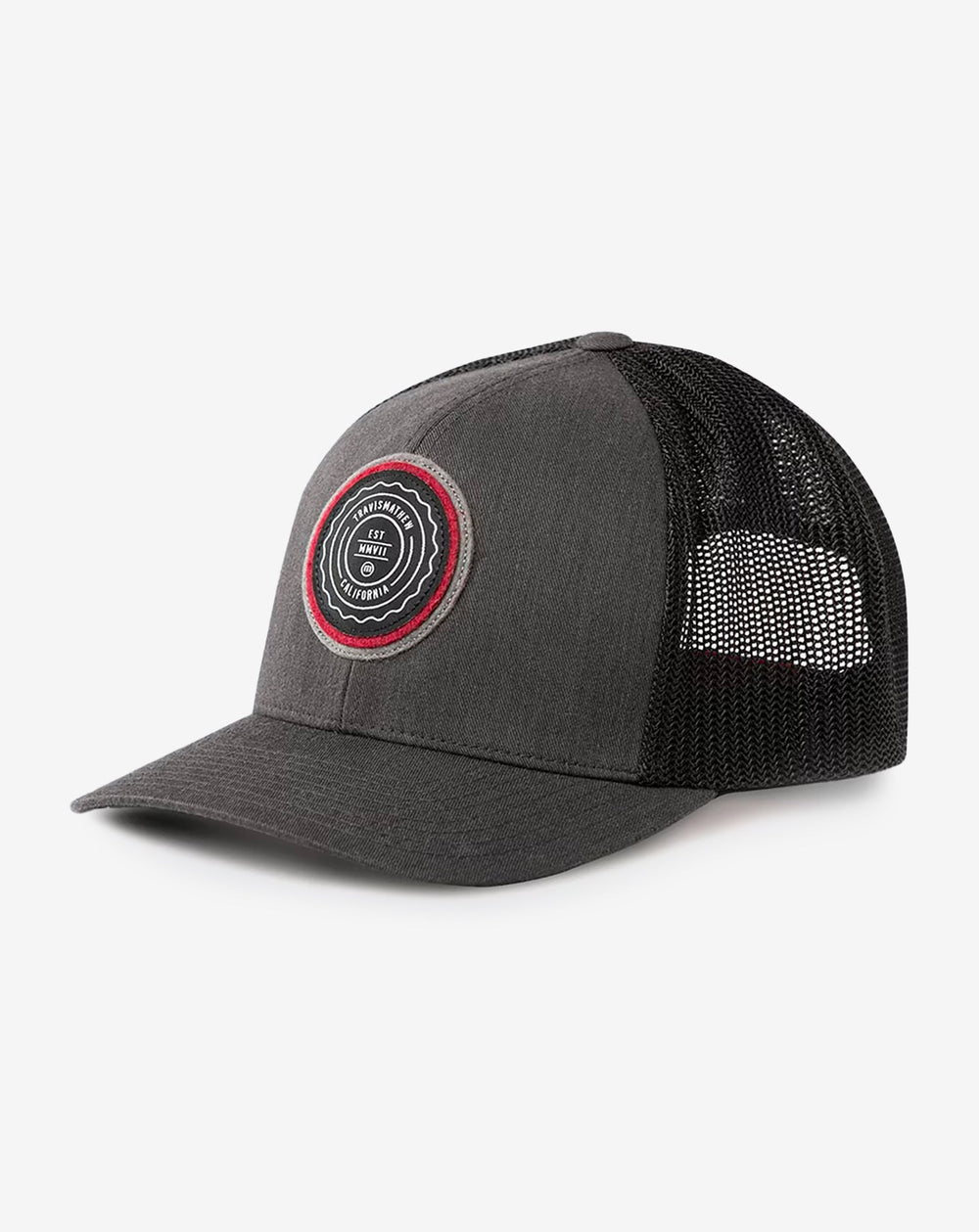 TravisMathew | The Patch Snapback Hat - Heather Grey Pinstripe