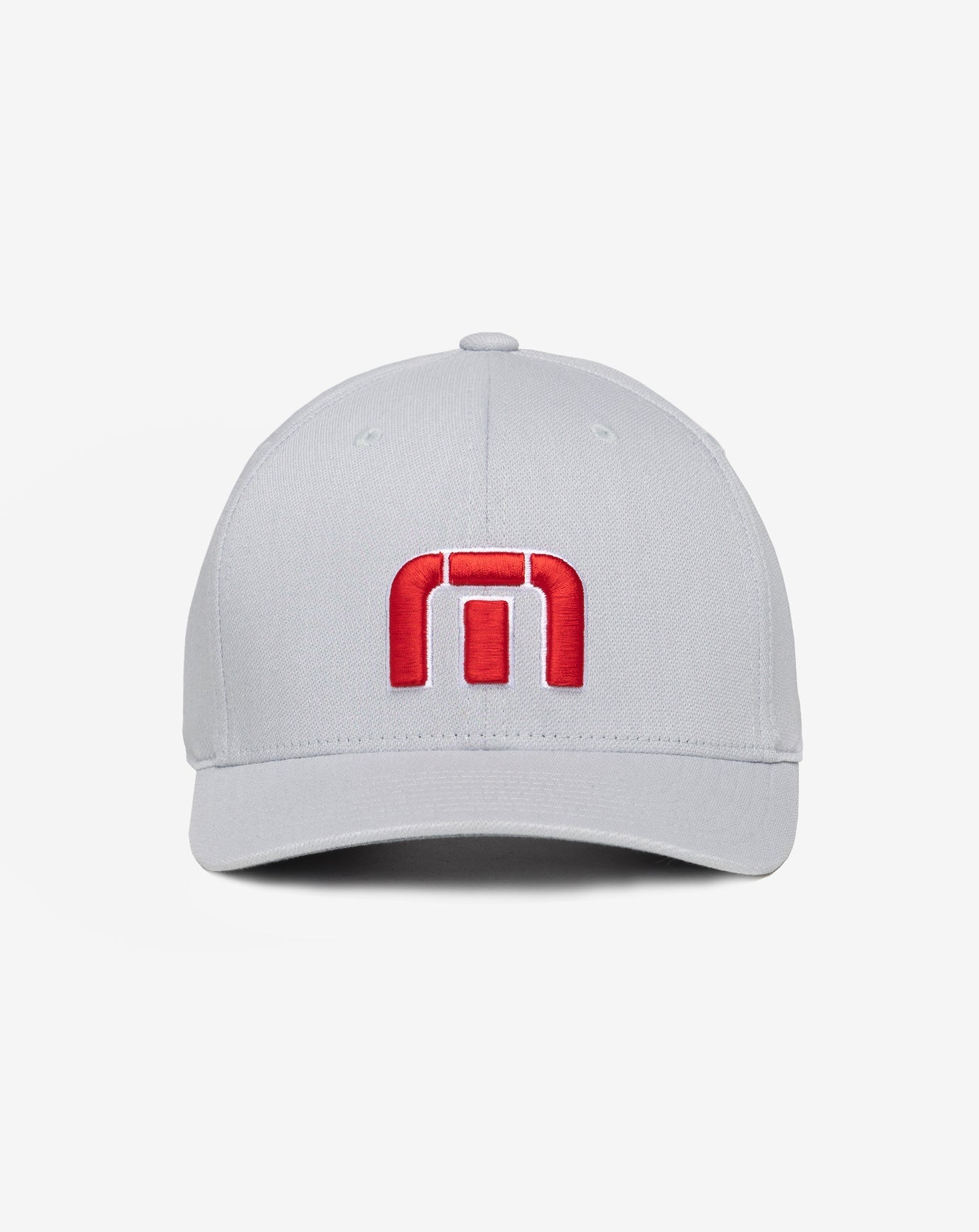 TravisMathew | Red White Iconic Snapback Hat - Heather Grey