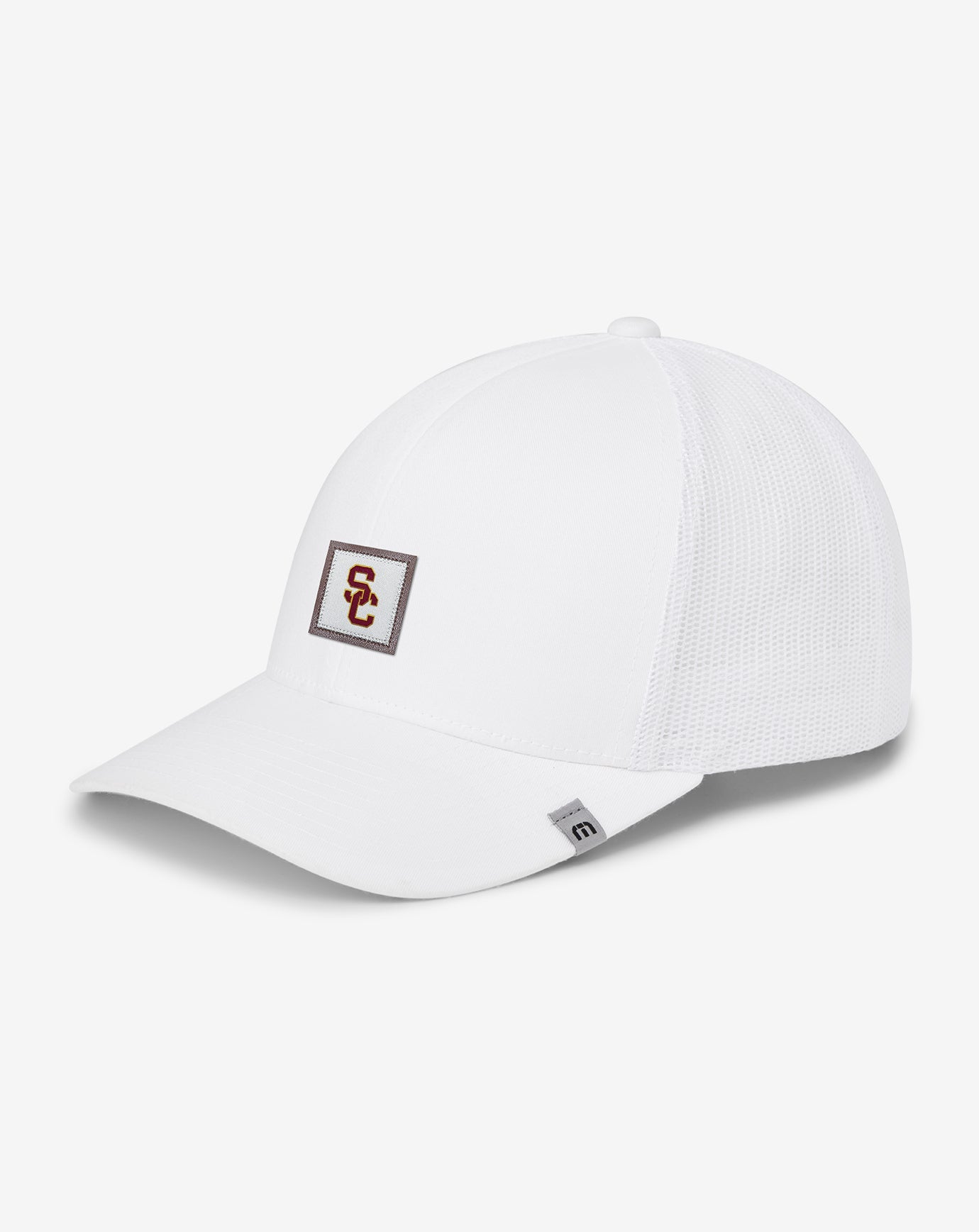 TravisMathew | USC Leather Patch Snapback Hat - White