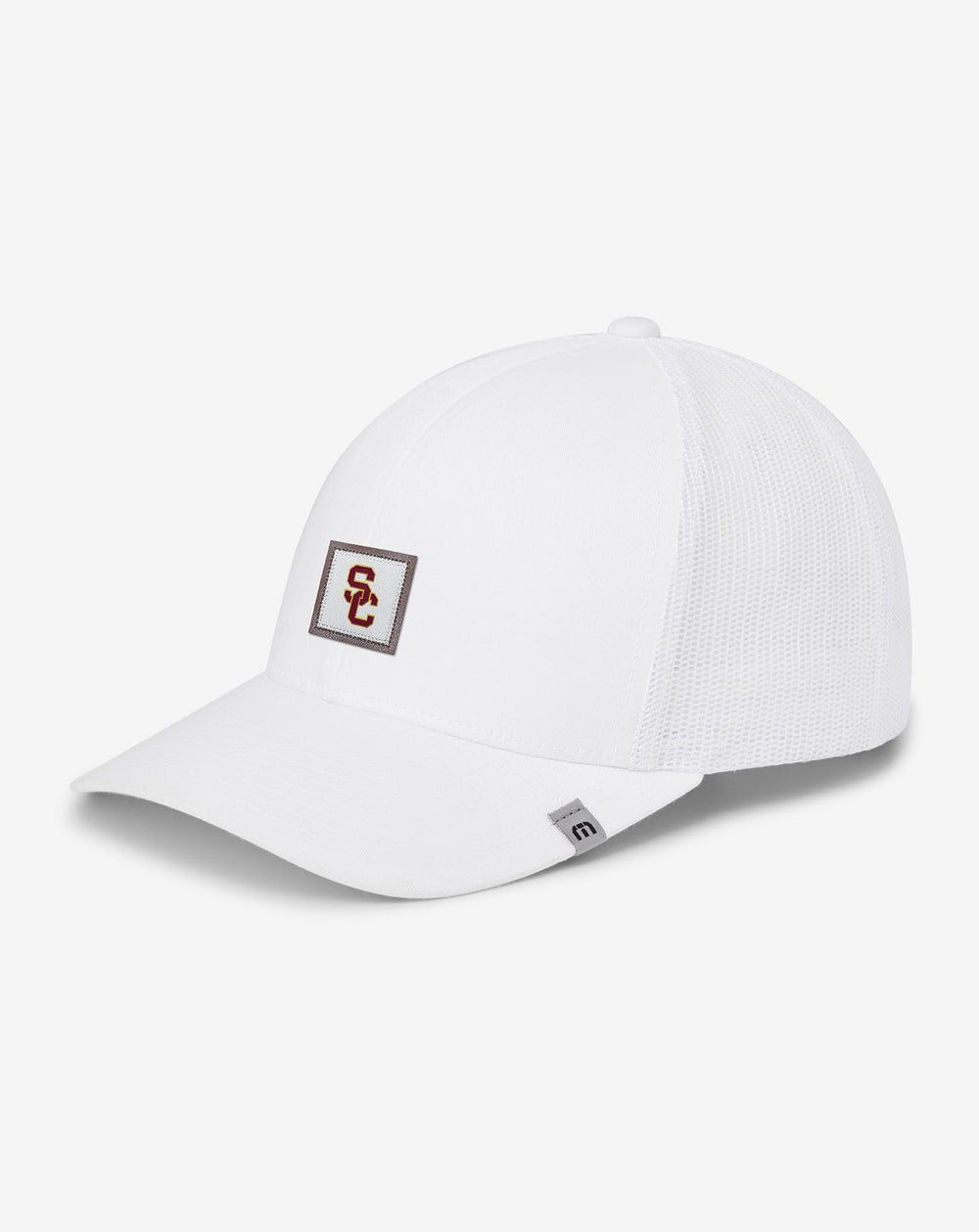 TravisMathew | USC Leather Patch Snapback Hat - White