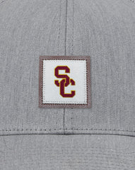 TravisMathew | USC Leather Patch Snapback Hat - Heather Grey