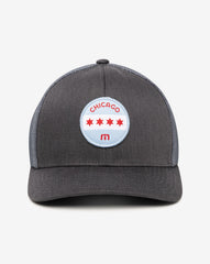 TravisMathew | Midway Fitted Hat - Heather Grey Pinstripe