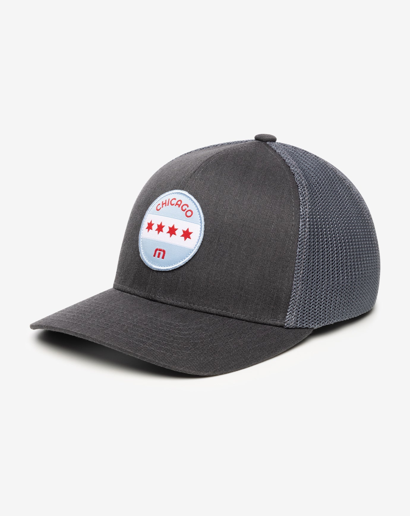 TravisMathew | Midway Fitted Hat - Heather Grey Pinstripe