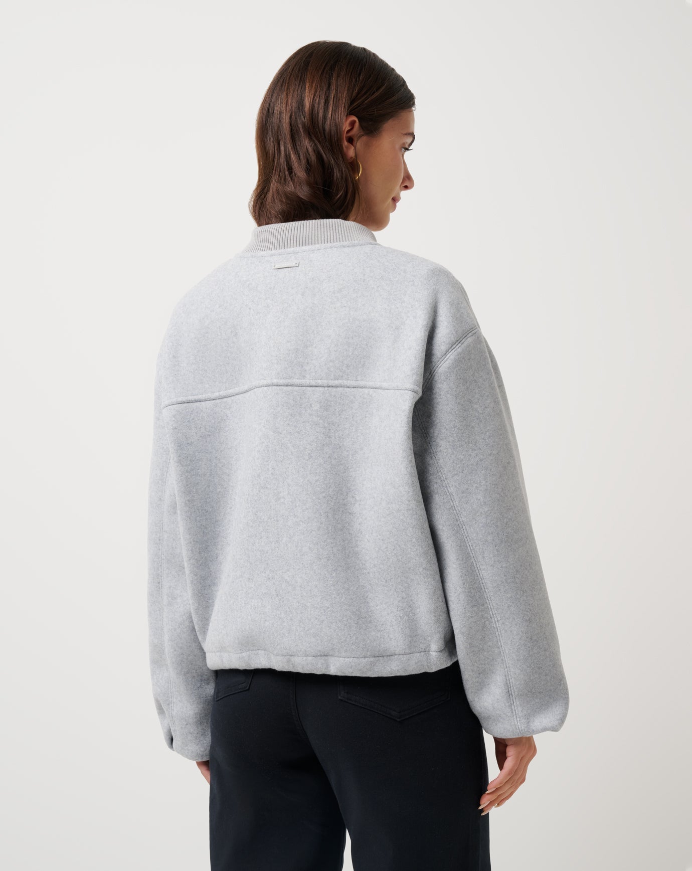TravisMathew | Rustic Retreat Bomber - Heather Light Grey