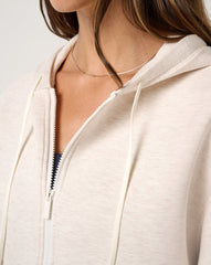 TravisMathew | Cloudscape Zip Hood - Heather Brazillian Sand