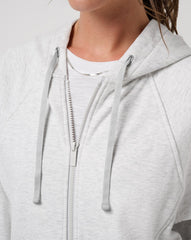 TravisMathew | Off Script 2.0 Cloud Full Zip Hoodie - Heather Light Grey