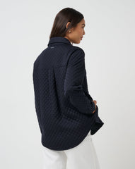 TravisMathew | Diamond Quilted Shacket - Black