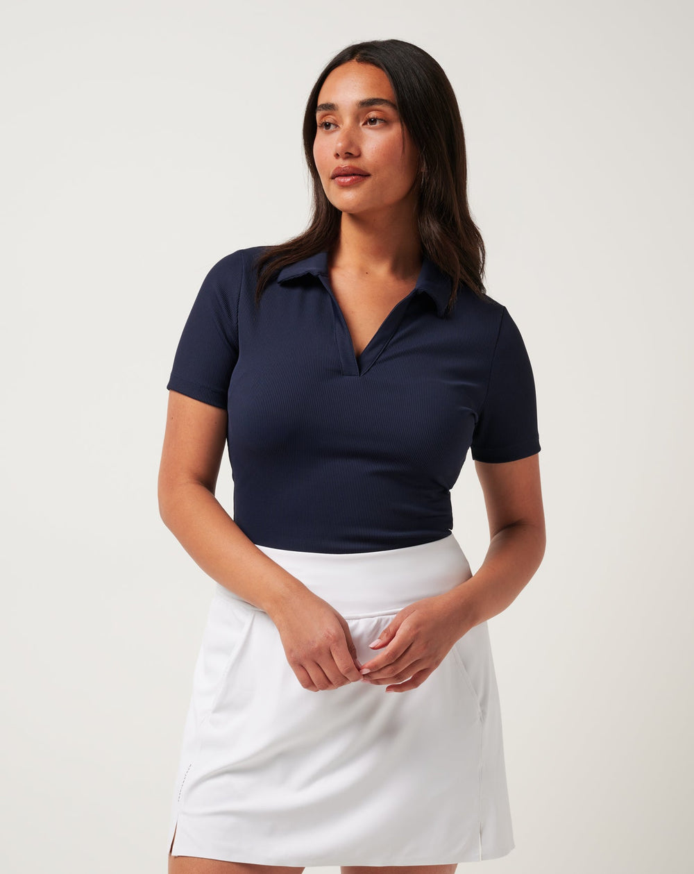 TravisMathew | Moveknit Vneck Polo - Navy Blazer