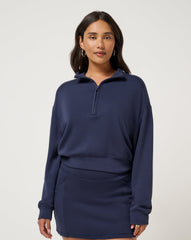 TravisMathew | Skyloft Soft Echo Half Zip - Navy Blazer