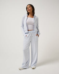 TravisMathew | Cloud Terry Wide Leg Pant - Heather Ancient Water