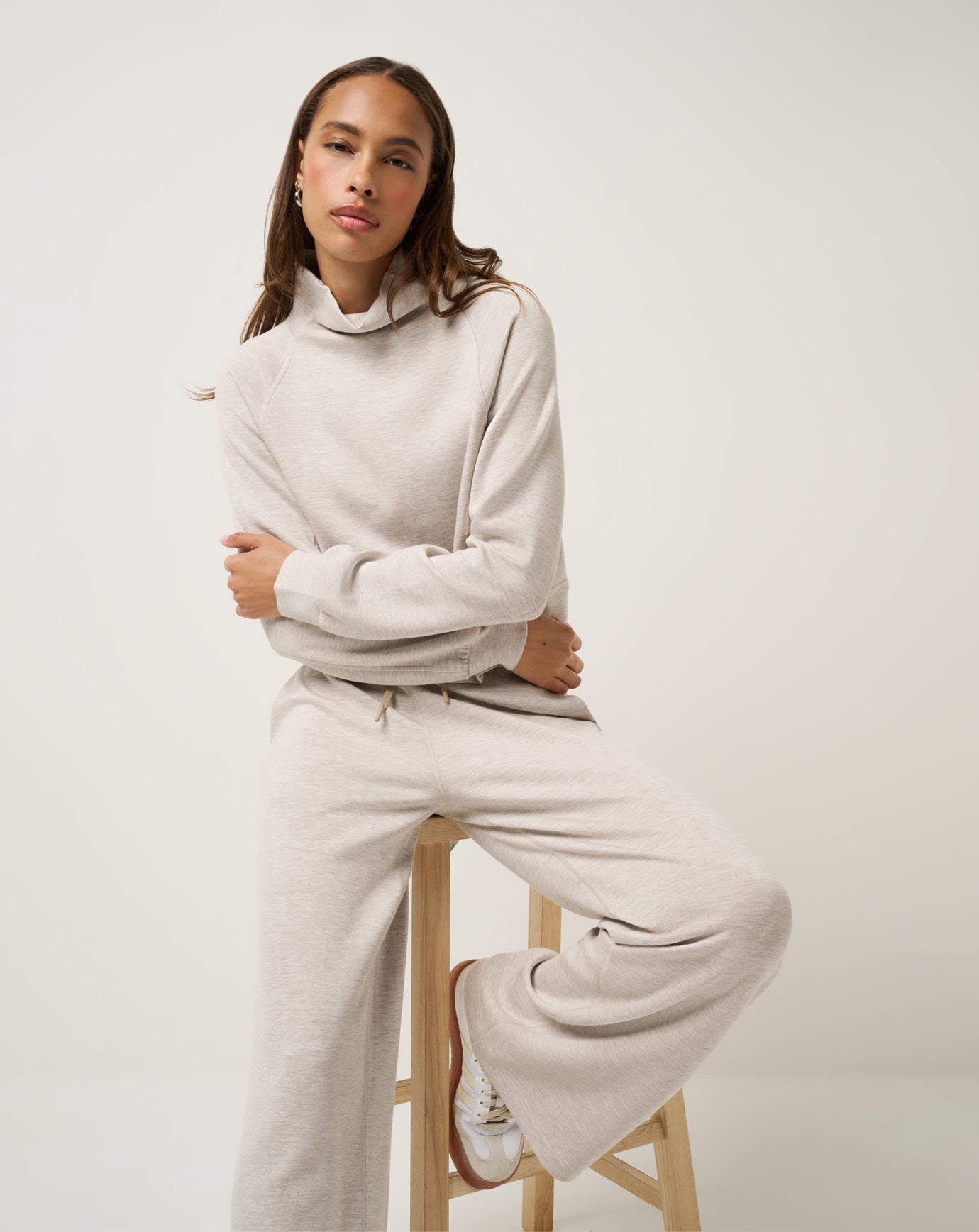 TravisMathew | Skyloft Soft Wide Leg Pant - Heather Savannah Tan