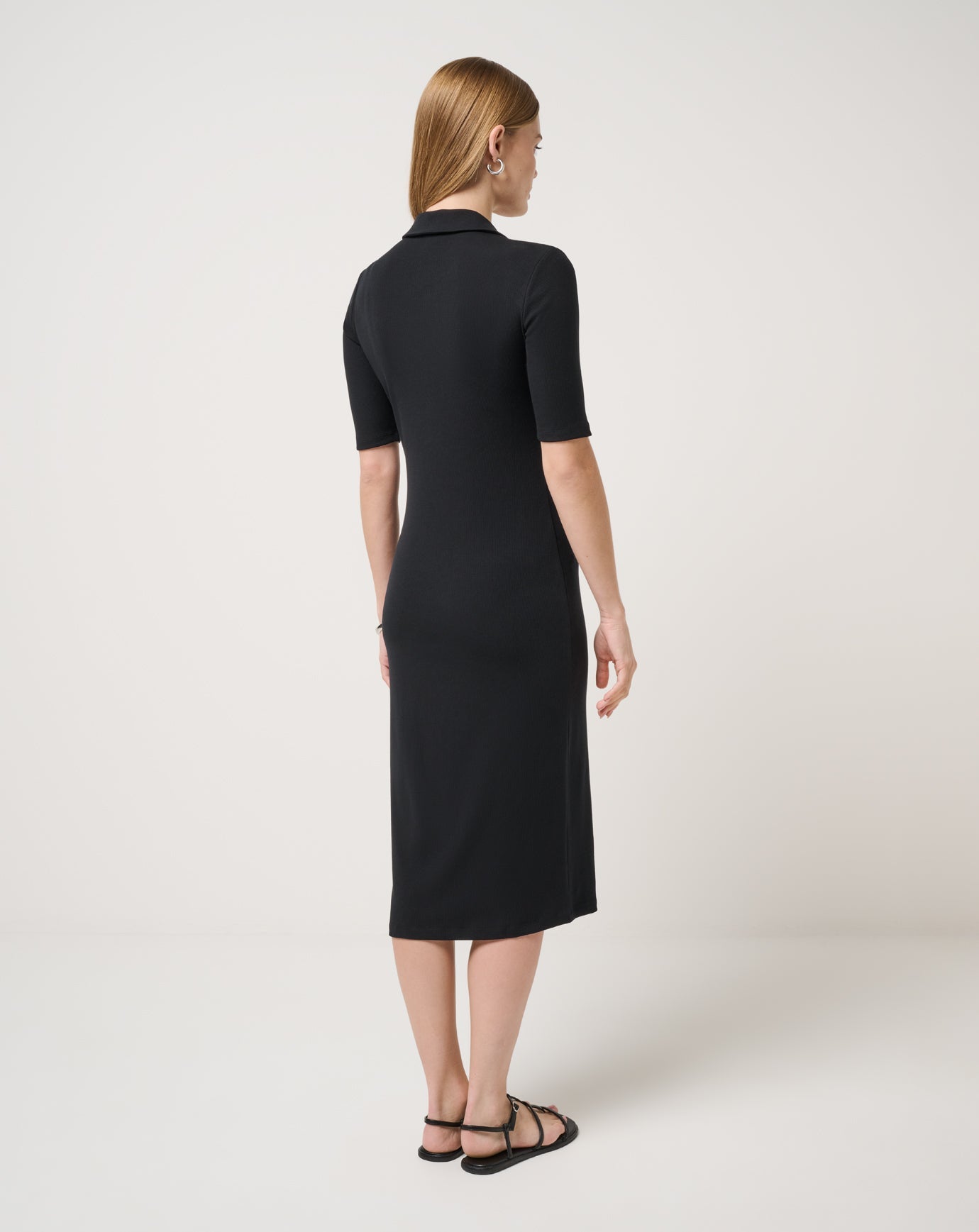 TravisMathew | Cloud Rib Polo Midi Dress - Black