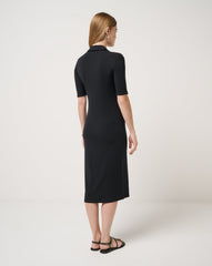 TravisMathew | Cloud Rib Polo Midi Dress - Black