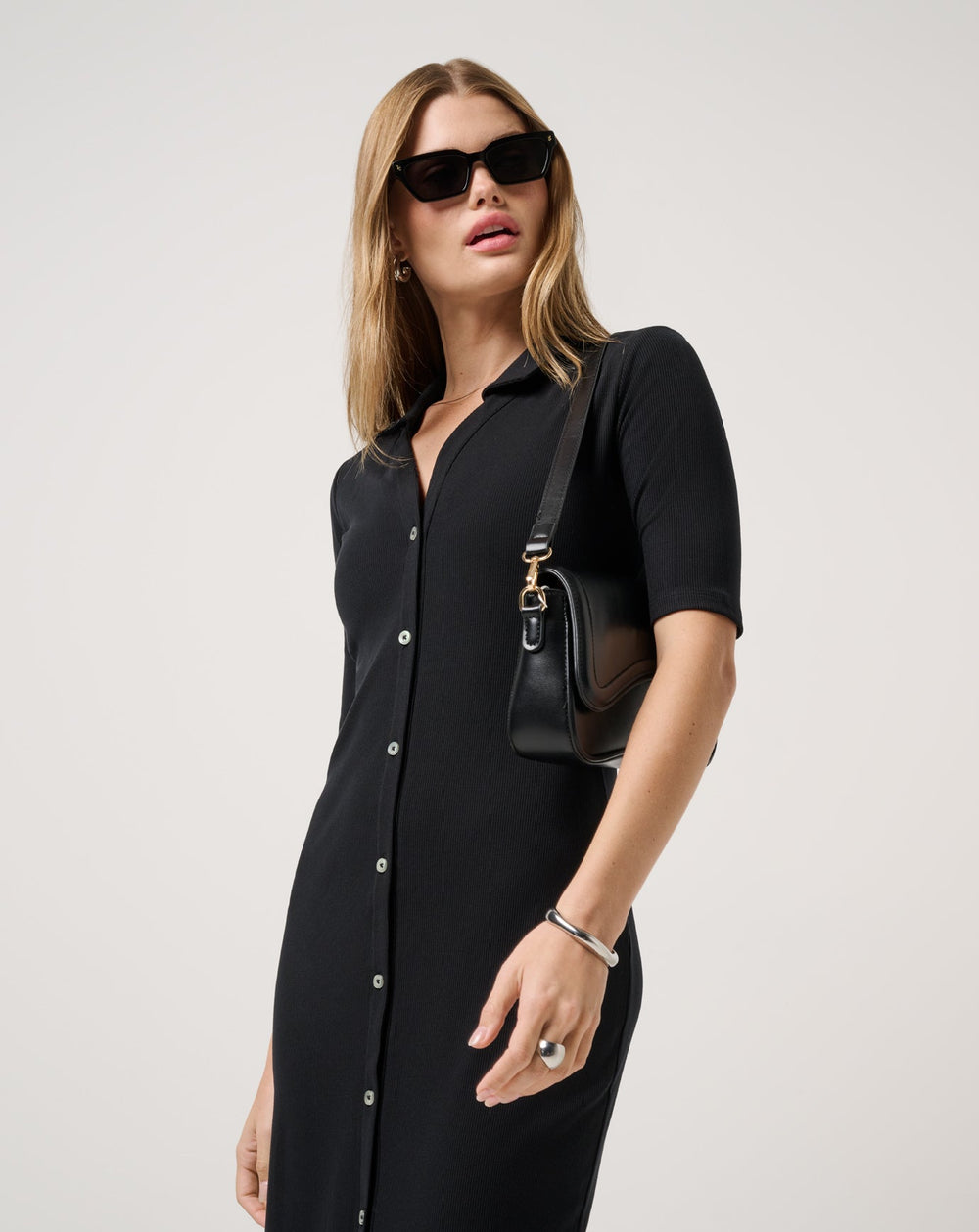 TravisMathew | Cloud Rib Polo Midi Dress - Black