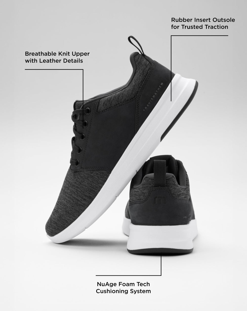 TravisMathew | The Daily 3 Shoe - Heather Black/Black
