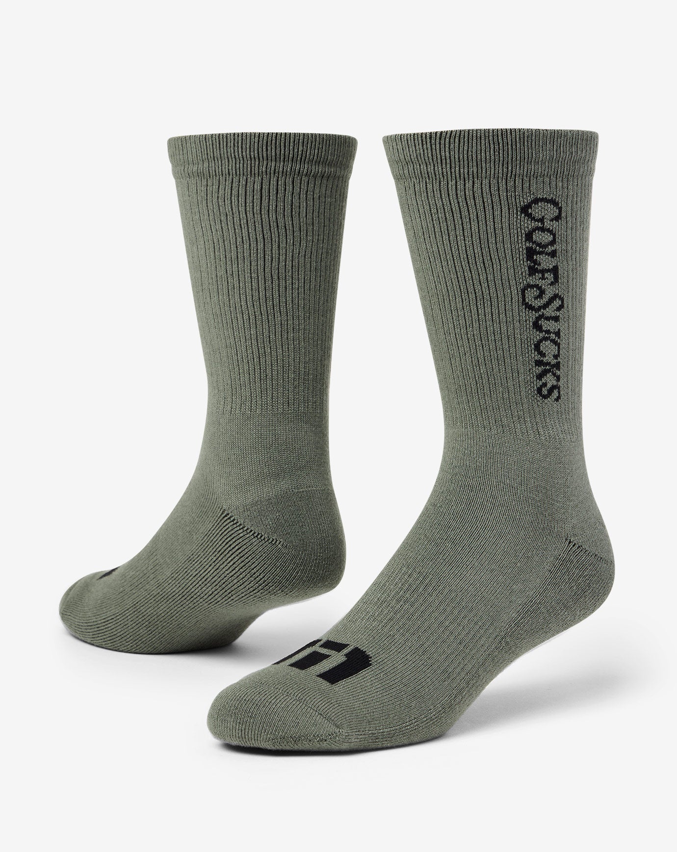 TravisMathew | Golf Sucks Crew Sock - Dark Olive