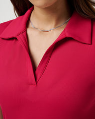 TravisMathew | Moveknit Vneck Polo - Persian Red