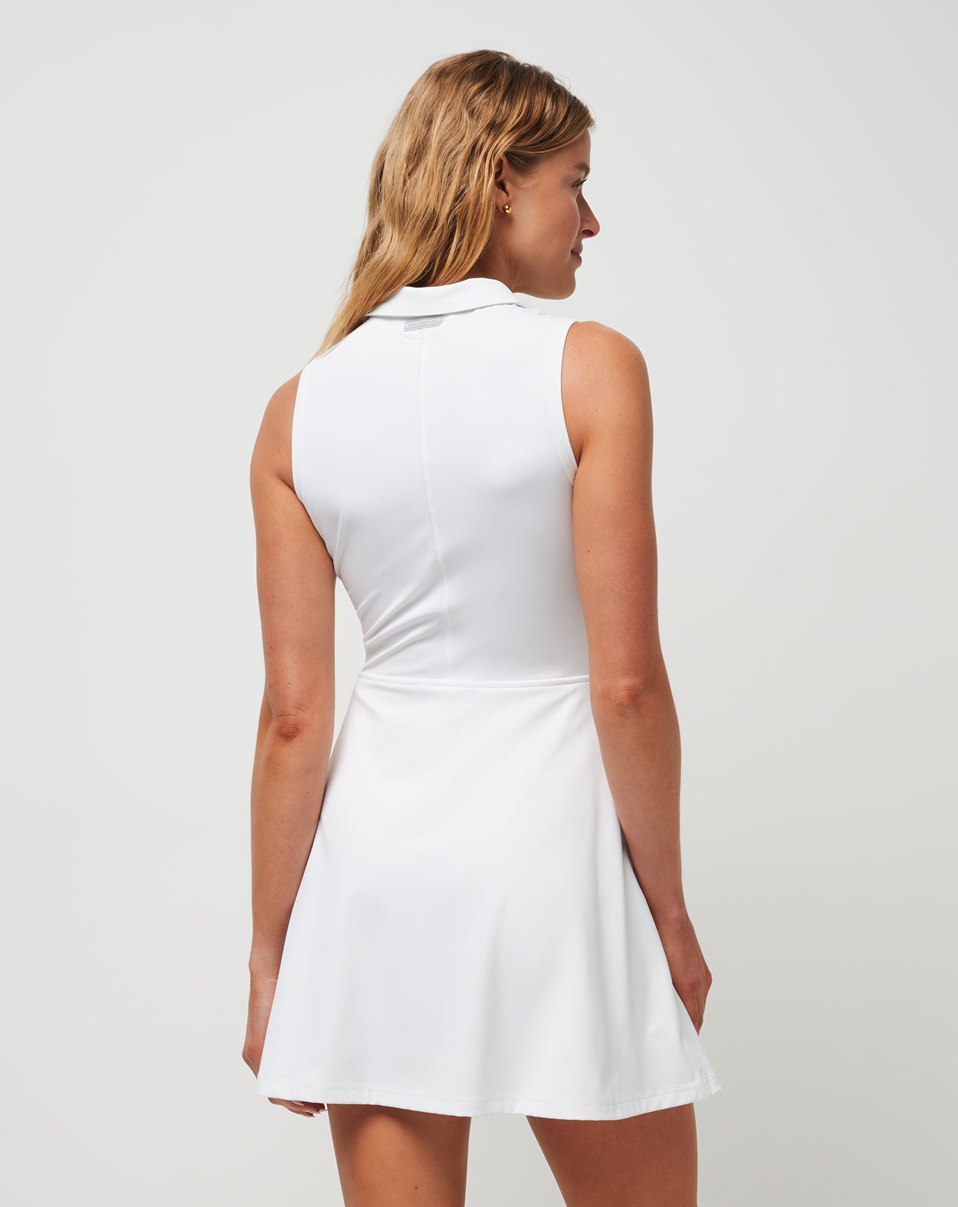 TravisMathew | Moveknit Sleeveless Polo Dress - White
