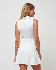 TravisMathew | Moveknit Sleeveless Polo Dress - White