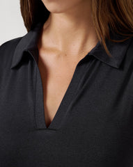 TravisMathew | Skyline Polo Bodysuit - Heather Black