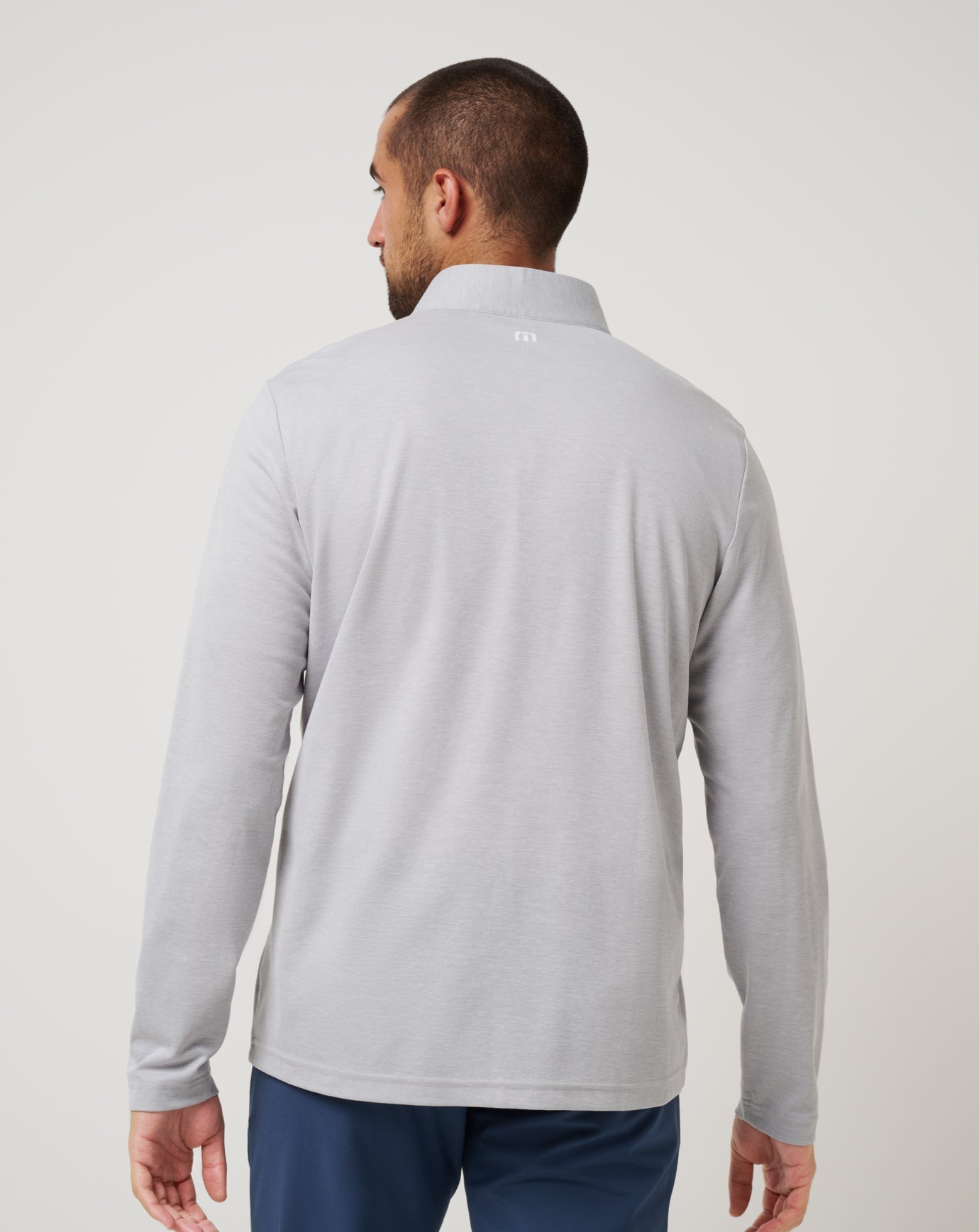 TravisMathew | Los Angeles Dodgers Time To Tailgate Quarter Zip - Heather Grey
