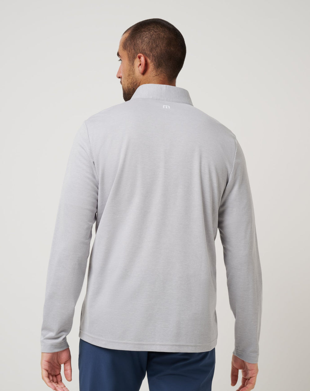 TravisMathew | Los Angeles Dodgers Time To Tailgate Quarter Zip - Heather Grey
