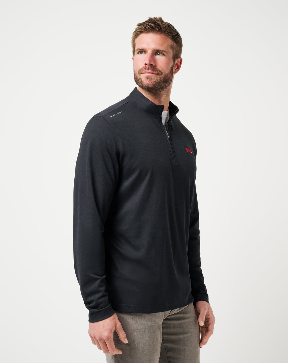 TravisMathew | Arkansas Time To Tailgate Quarter Zip - Black