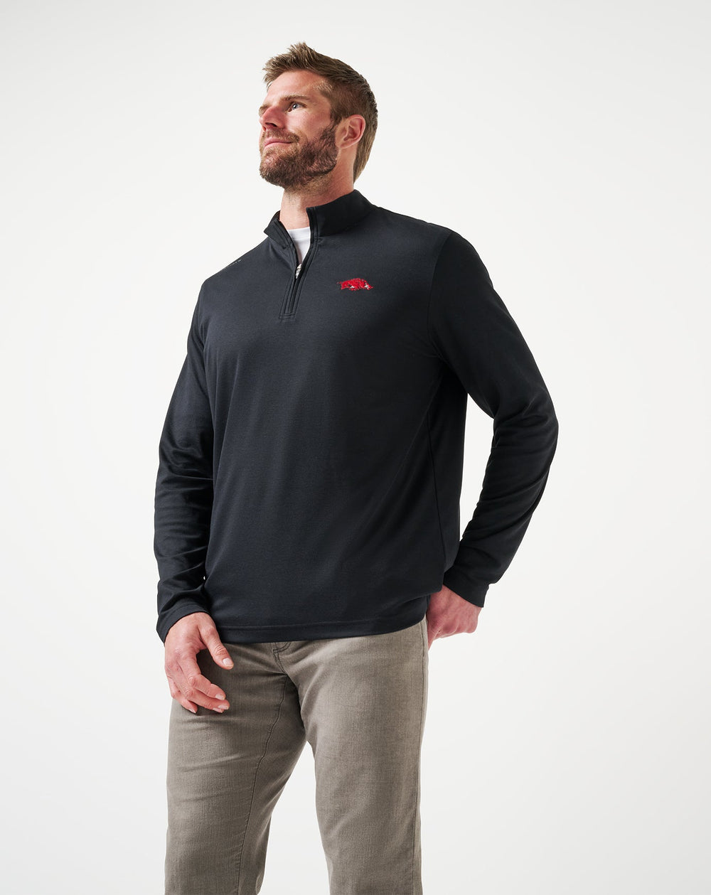 TravisMathew | Arkansas Time To Tailgate Quarter Zip - Black