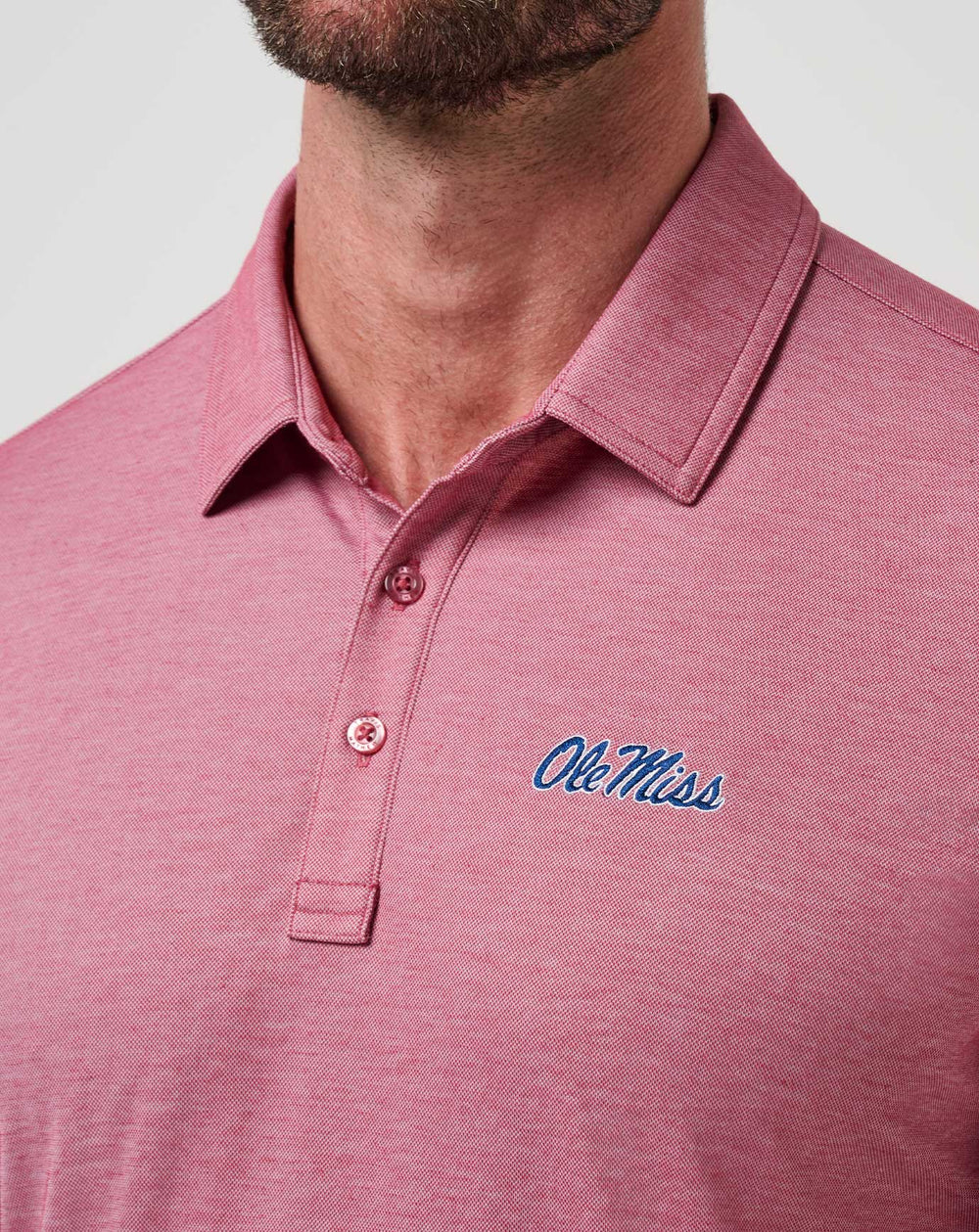 TravisMathew | Mississippi School Pride Polo - Heather Red