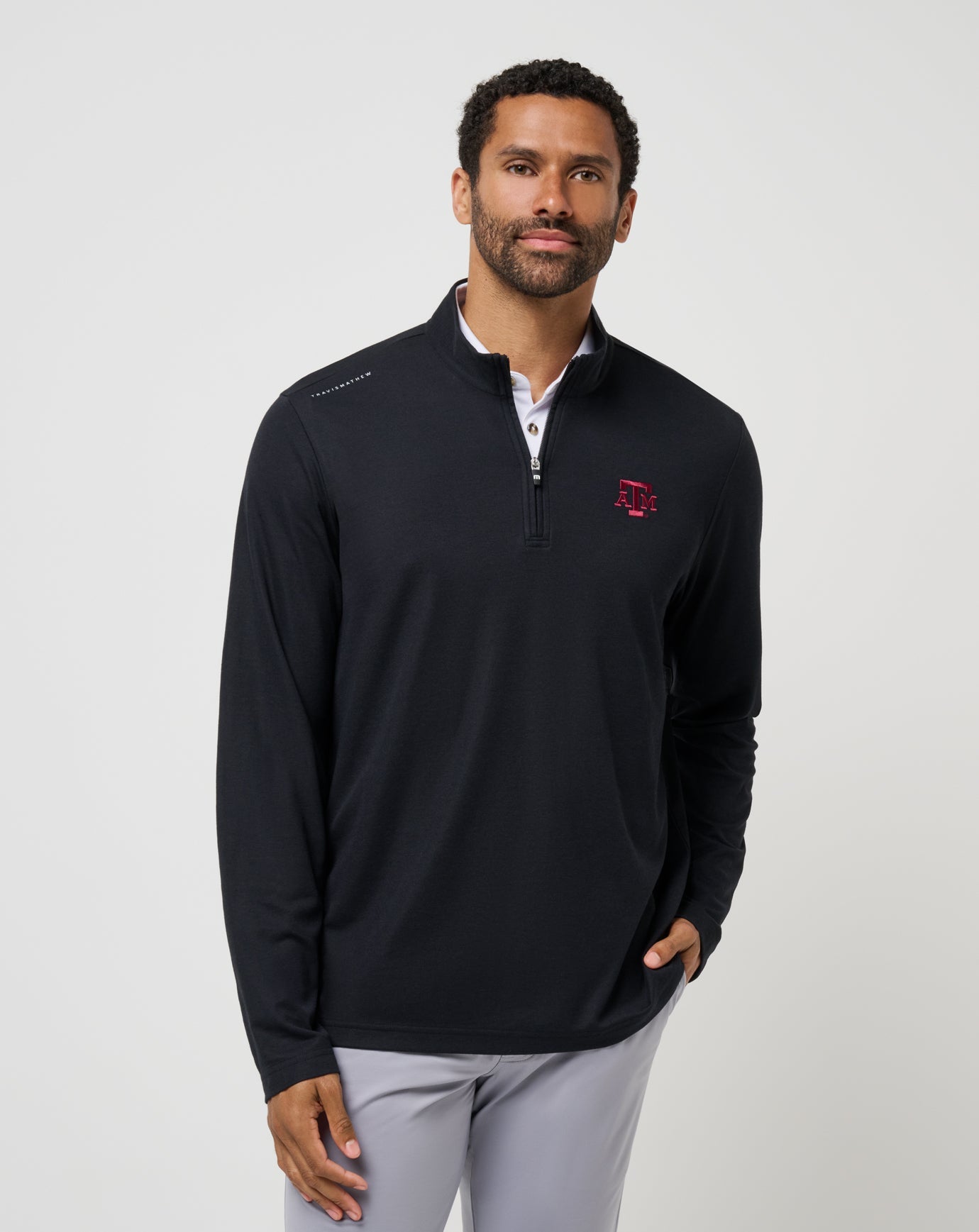 TravisMathew | Texas A&M Time To Tailgate Quarter Zip - Black