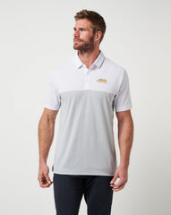 TravisMathew | LSU Drop Back Polo - White/Heather Grey