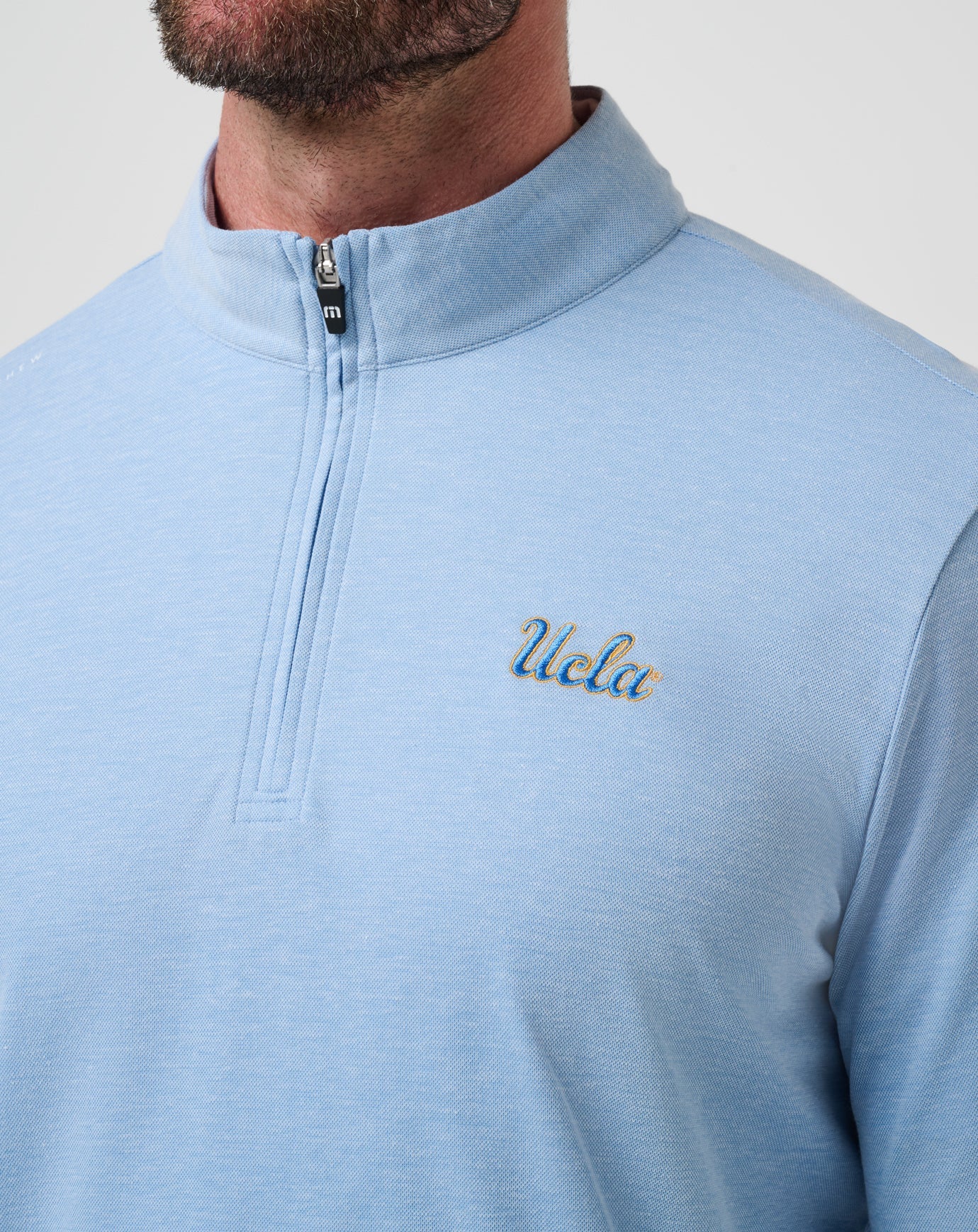 TravisMathew | UCLA Time To Tailgate Quarter Zip - Heather Blue