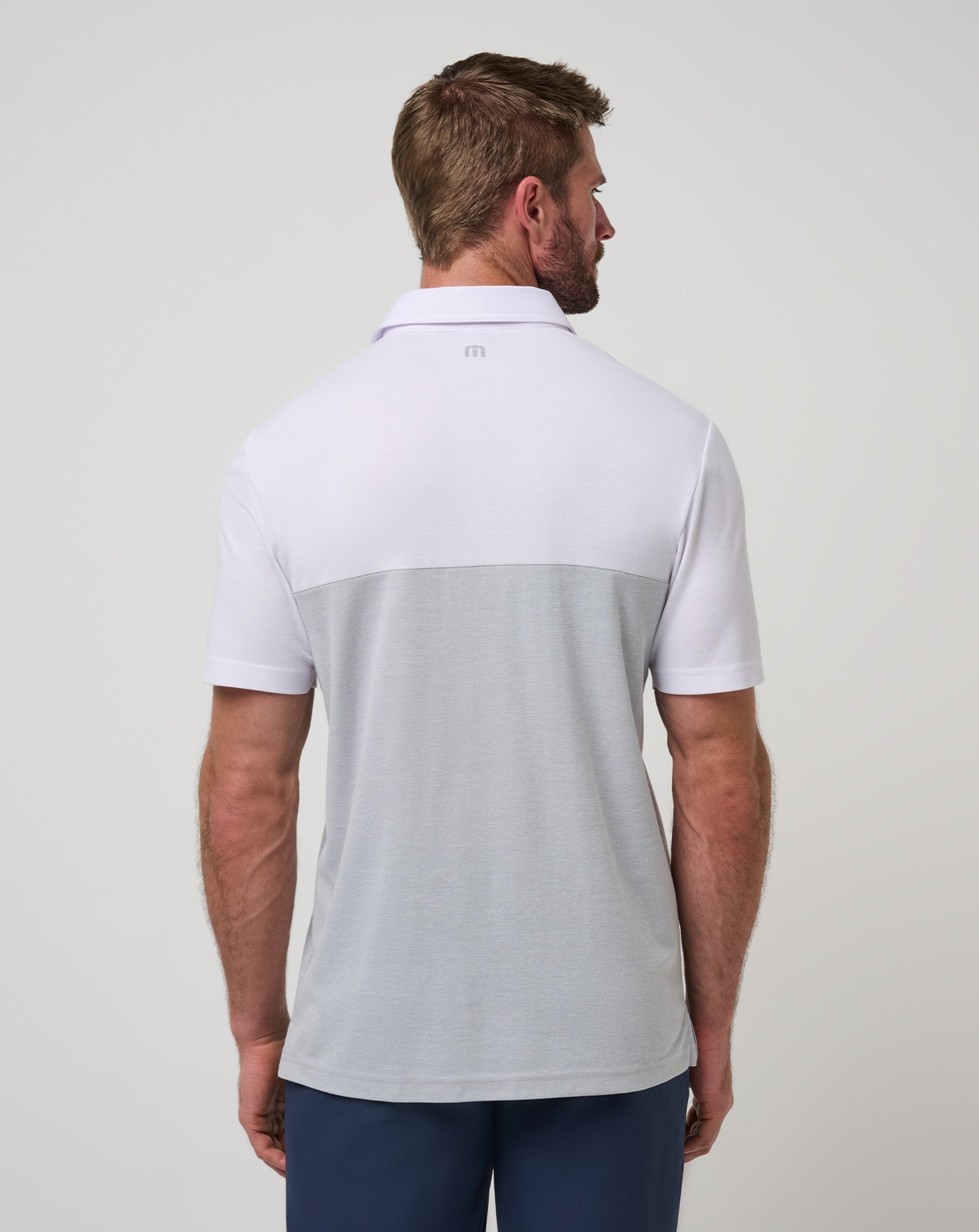 TravisMathew | Stanford Drop Back Polo - White/Heather Grey