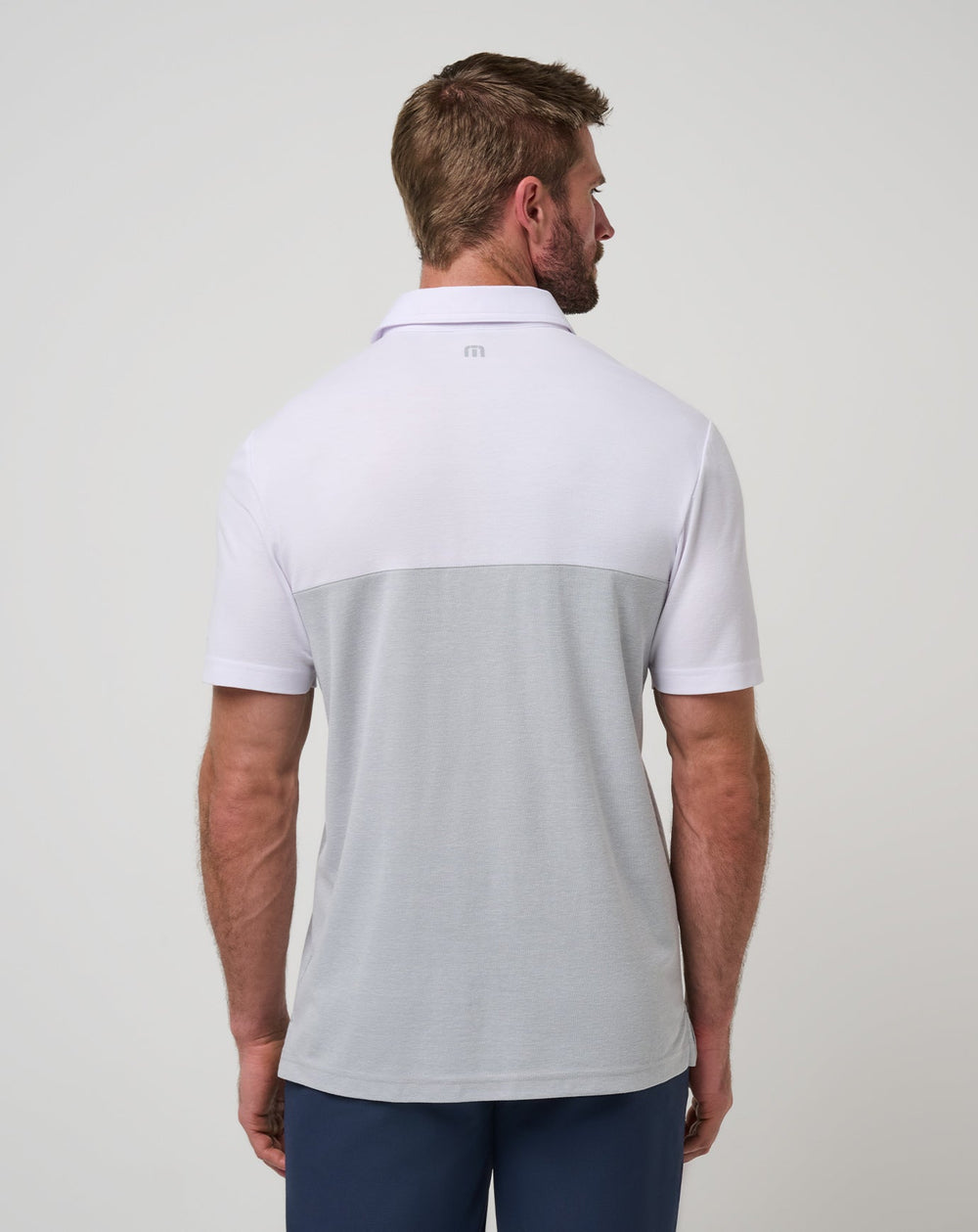 TravisMathew | Stanford Drop Back Polo - White/Heather Grey