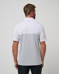 TravisMathew | UT Austin Drop Back Polo - White/Heather Grey